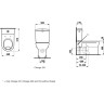 Унитаз напольный LAUFEN PRO компакт, выпуск VARIO, цвет белый 8.2495.9.000.231.1